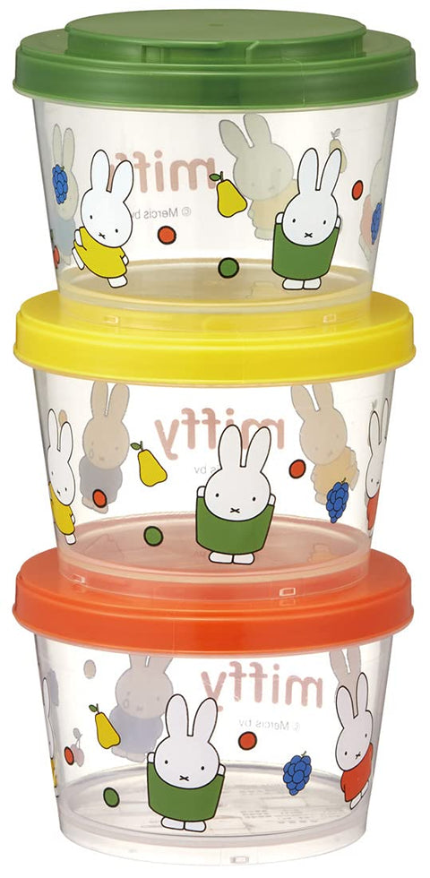 Skater Japan 3P 240Ml Side Dish Container Miffy 21 Sij3-A