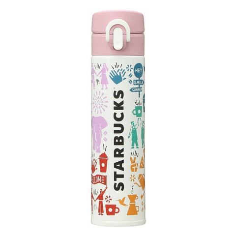 Slim Handy Stainless Bottle Gather 400ml - Japanese Starbucks