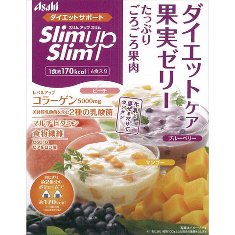 Asahi Slim Up Slim Diet Care Fruit Jelly 6 Servings - Japanese Diet Foods And Drinks