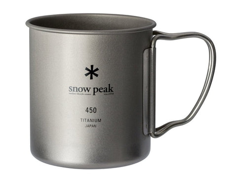 Snow Peak Japan Titanium Single Mug 450Ml Mg-143 Shera Cup