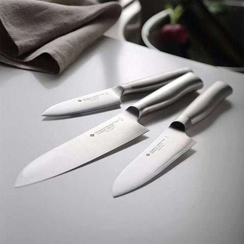 Nihon Yoshokki 3-Layer Molybdenum Kitchen Knife 100Mm - Made In Japan