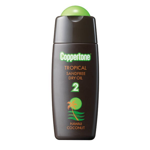 Taisho Pharmaceutical Coppertone Tropical Sand Free Dry Oil SPF2 120ml - Tanning Products