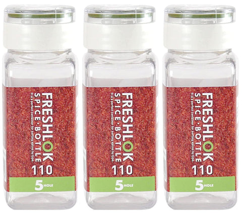 Takeya Chemical Industry Fresh Rock Spice Bottle 110Ml Set Of 3 Green - Japan Seasoning Case 5 Hole