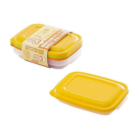 Takeya Japan Colorful Light Pack Slim Container 260Ml (3 Packs)