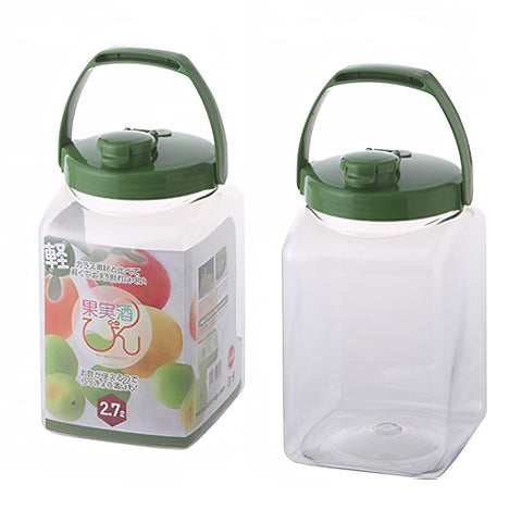 Takeya Japan 2.7L Square Fruit Liquor Bottle W/ Handle