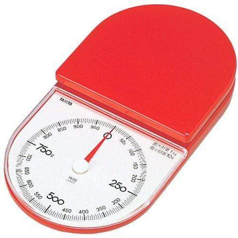 Tanita 1Kg Mechanical Slim Kitchen Scale Red From Japan