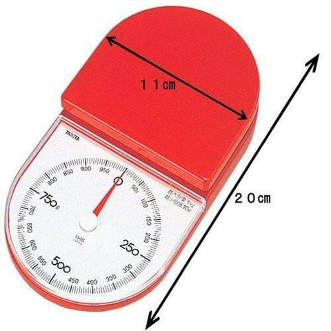 Tanita 1Kg Mechanical Slim Kitchen Scale Red From Japan