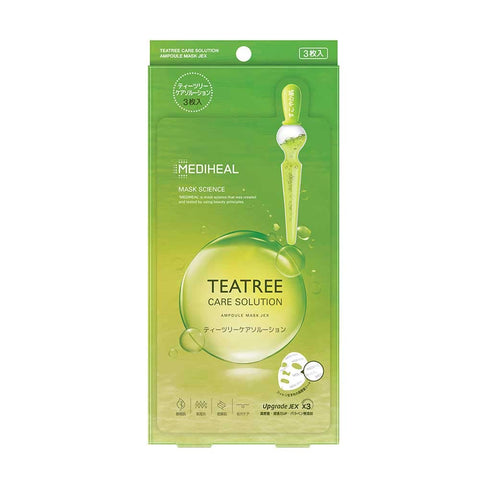 Mediheal Tea Tree Care Solution Ampoule Mask JEX 3 Sheets - Japanese Skincare Face Mask