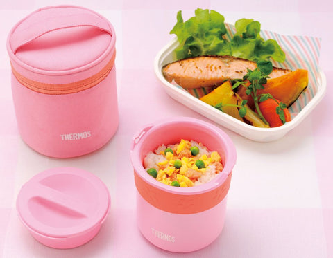 Thermos Japan Rice Container 0.6L Coral Pink Jbp-250 Cp Insulated