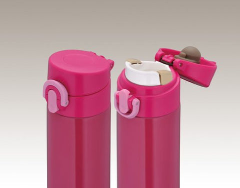 Thermos Vacuum Insulated 0.3L Mobile Mug Japan - One Touch Open Pink Jni-300