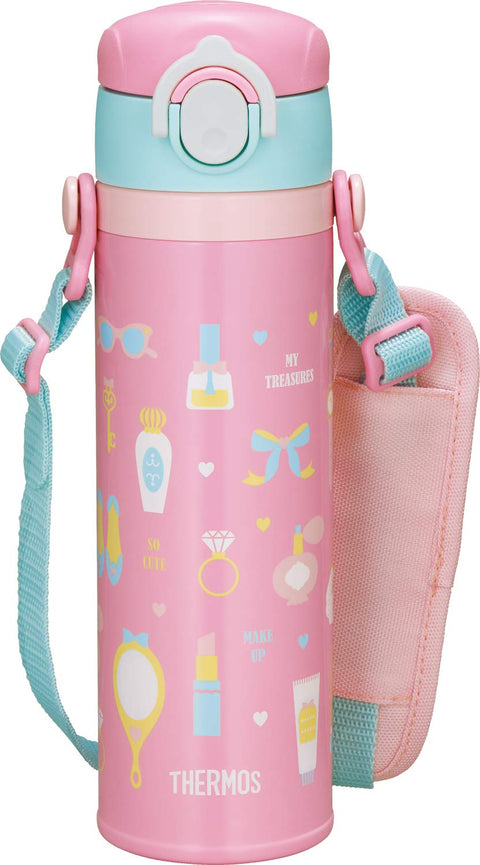 Thermos Japan Water Bottle Vacuum Insulated Kids Mobile Mug 500Ml Pink Joi-500P