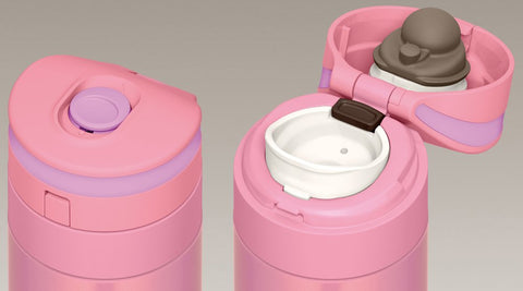 Thermos 0.35L Pink Water Bottle Vacuum Insulated Japan Mobile Mug One Touch Open Jns-350P