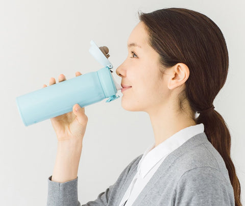 Thermos 0.5L Water Bottle Vacuum Insulated Mobile Mug [One Touch Open] Sky Blue Jnl-502 Japan