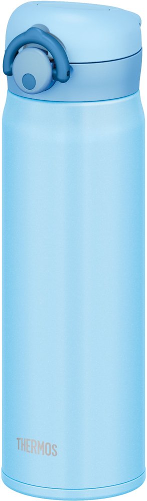 Thermos Jnr-500 Light Blue Vacuum Insulated Water Bottle 500Ml [One Touch Open] Japan