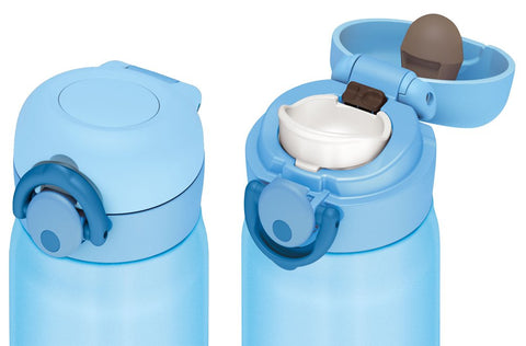 Thermos Jnr-500 Light Blue Vacuum Insulated Water Bottle 500Ml [One Touch Open] Japan