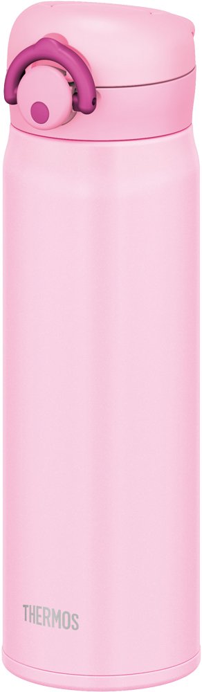 Thermos Japan 500Ml Light Pink Vacuum Insulated Water Bottle One Touch Open Mug Jnr-500 Lp