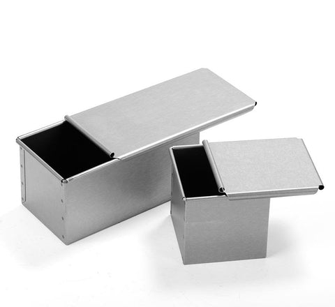 Tiger Crown Japan 95X190X95Mm Aluminized Steel Square Bread Pan 1 Loaf Sliding Lid 2383