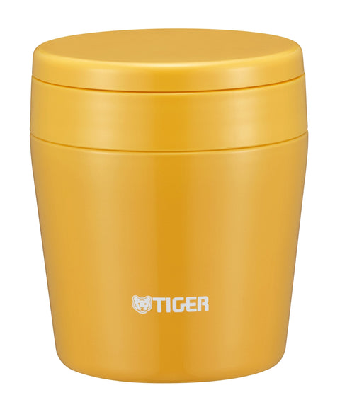 Tiger Thermos Vacuum Insulated Soup Jar 250Ml Japan Thermal Lunch Box Wide Mouth Round Bottom Saffron Yellow Mcl-B025-Ys