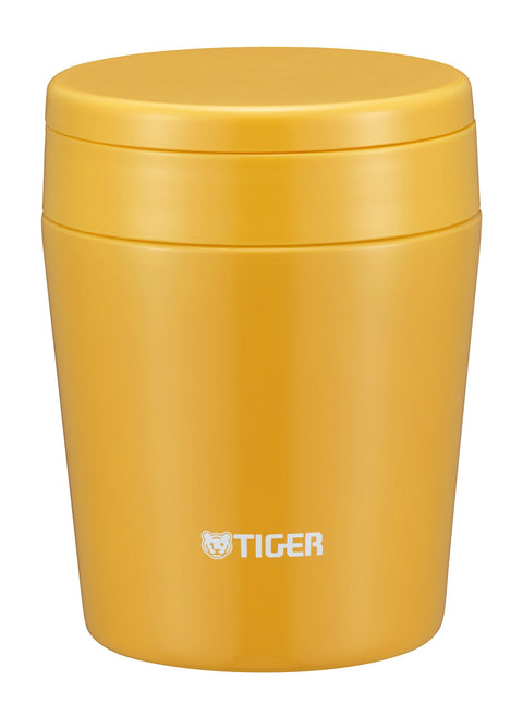 Tiger Thermos Japan Vacuum Insulated Soup Jar 300Ml Thermal Lunch Box Wide Mouth Round Bottom Saffron Yellow Mcl-B030-Ys