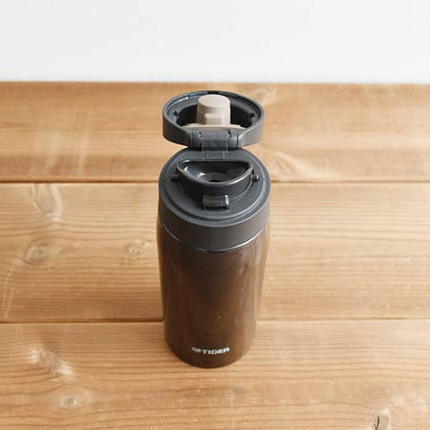 Tiger Water Bottle 350Ml Sahara Mug Stainless Bottle One Touch Lightweight Lamp Black Mcx-A351Kl