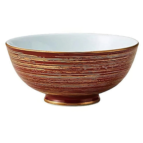 Tkg Mino Ware Porcelain Tempered Rice Bowl Akamaki-Kinuzu 11.5Cm