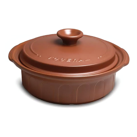 Toceram Heat-Resistant Ceramic Shallow Casserole Pot Brown