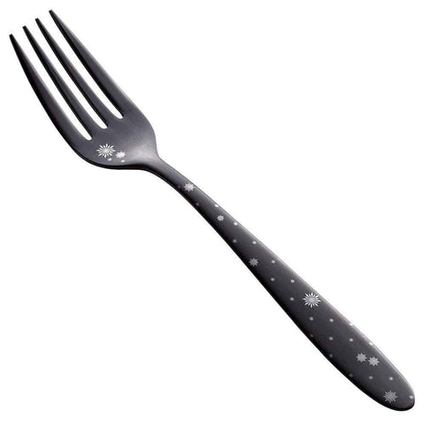 Todai Rikyu Japan Black Crystal Pattern Dessert Fork