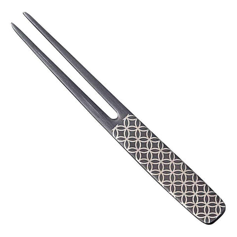 Todai Rikyu Japan Black Pick Fork Kanzashi Shippou - 120 Characters