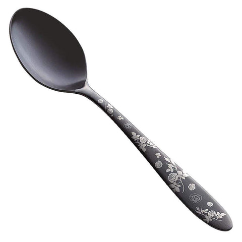 Todai Rikyu Black Rose Pattern Coffee Spoon