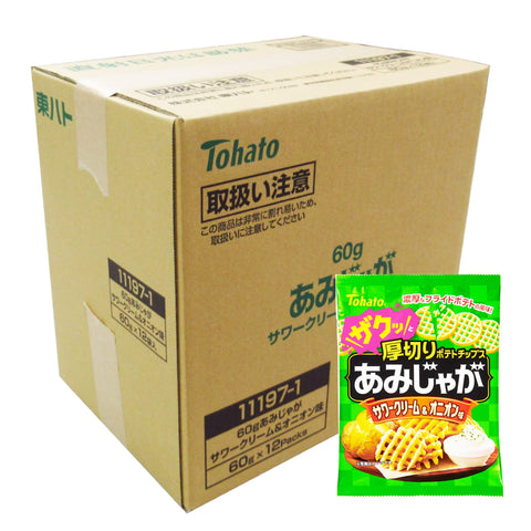 Eastern Pigeon Tohato Amijaga Sour Cream & Onion 60G 12 Bags Japan