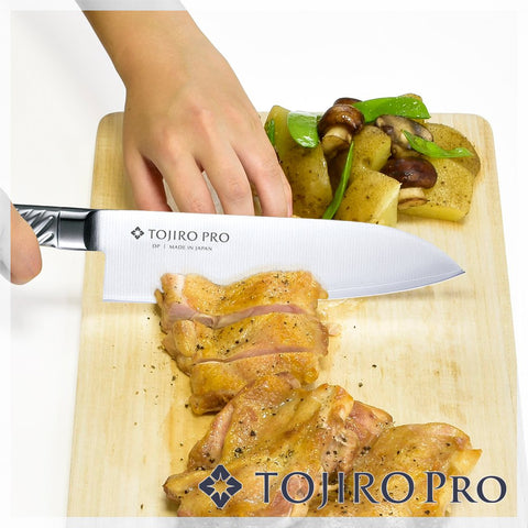 Tojiro Pro Dp F-895 Santoku Knife 170Mm Japan Cobalt Alloy Steel Meat/Fish/Veg Tornado Pattern Easy Grip