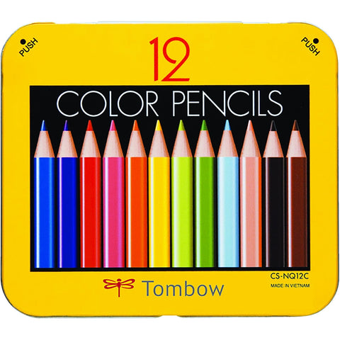 Tombow Japan Mini Colored Pencils 12 Colors W/ Sharpener Bca-151