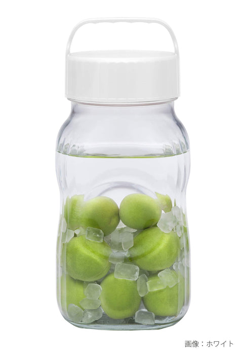 Toyo Sasaki Glass Japan Fruit Syrup Bottle 1500Ml Olive Green Storage Container W/ Bookmark I-77860-Og-Jan-S