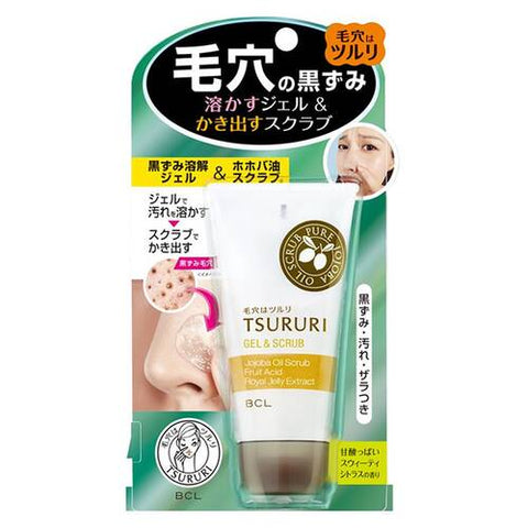 Tsururi Kakuboku Melting Gel & Scrub Keratin Care 55g - Scrub Cleanser Made In Japan