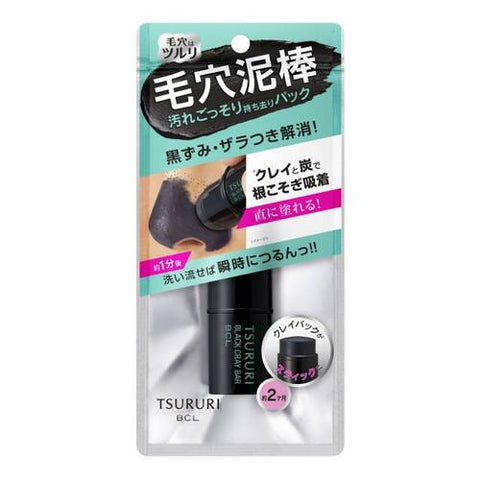 Tsururi Pack Bar Black Cray Refreshing Green Spa Scent 11g - Japanese Blackhead Remover