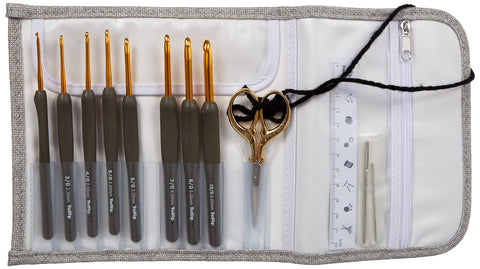 Tulip Etimo Crochet Hook Set Gold Japan Premium Teg-001