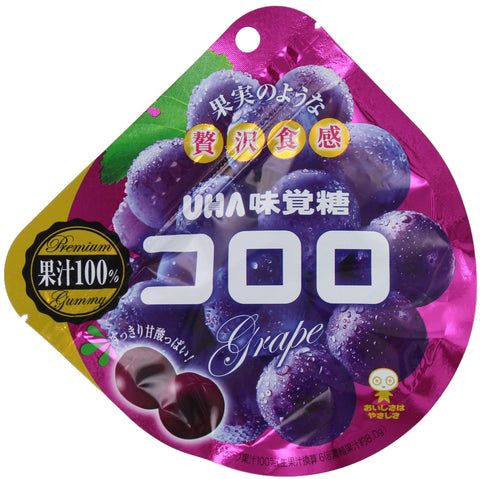 Uha Miguto Kororo Grape Candy 48G 6 Bags - Japanese Candy