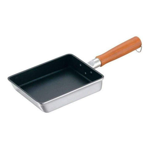 Urushiyama Japan Die-Cast Aluminium Non-Stick Rectangular Tamagoyaki Rolled Omelette Pan 13.5X19Cm