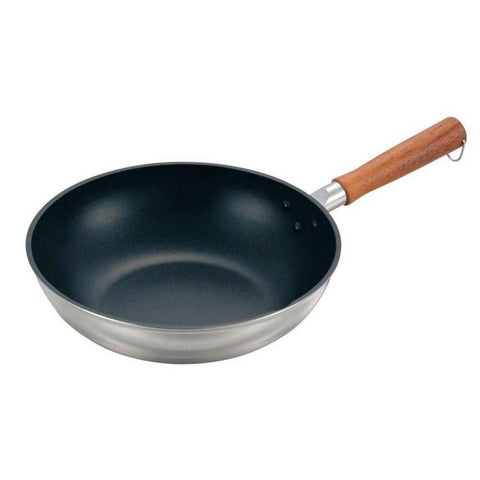 Urushiyama 28Cm Die-Cast Aluminium Non-Stick Wok - Japanese Made