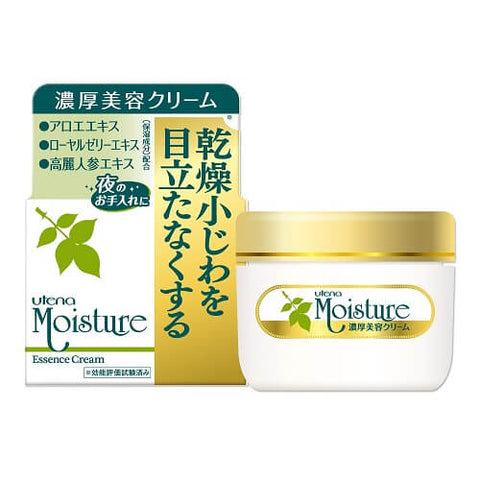 Utena Moisture Essence Cream With Aloe/Royal Jelly/Ginseng Extract 60g - Japanese Moisturizers