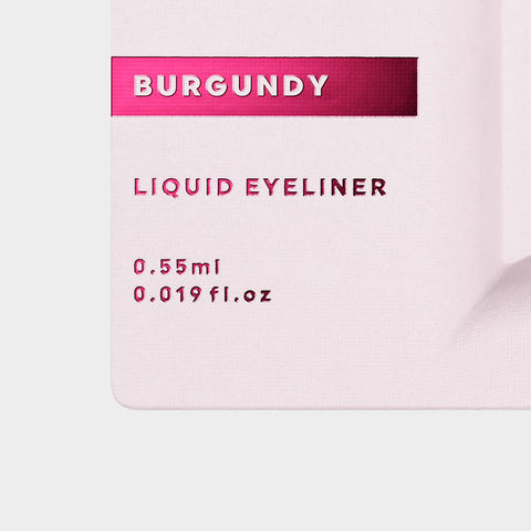 Uzu By Flowfushi Eye Opening Liner [Burgundy] Liquid Eyeliner Hot Water Off Alcohol Free Hypoallergenic