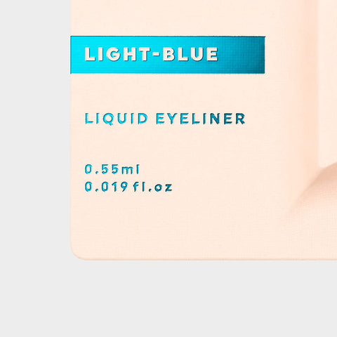 Uzu By Flowfushi Eye Opening Liner [Light Blue] Liquid Eyeliner Hot Water Off Alcohol Free Hypoallergenic