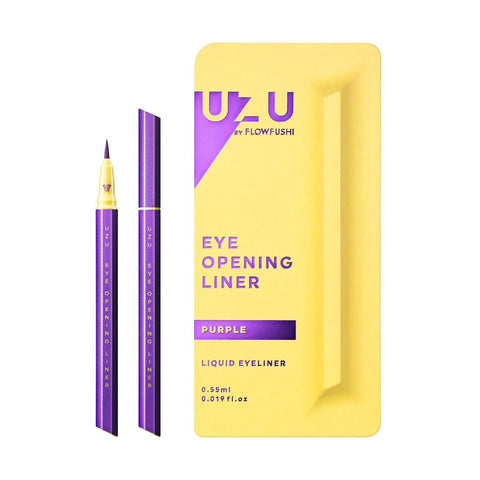 Uzu By Flowfushi Eye Opening Liner [Purple] Liquid Eyeliner Hot Water Off Alcohol Free Hypoallergenic