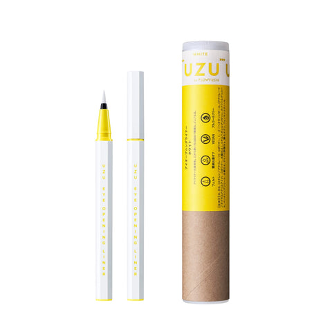 Uzu Flowfushi Eye Opening Liner White Liquid Eyeliner Japan Alcohol Free Dye Free Hypoallergenic