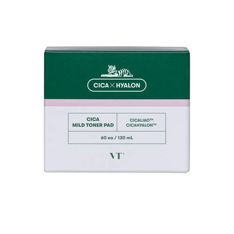 VT Cica Mild Toner Pad For Sensitive Skin 60 Sheets - Japan Multi-Care Toner Pads