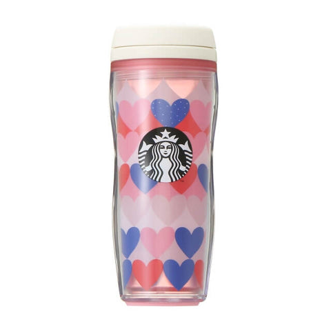 Starbucks Valentine 2022 Bottle Tricolor Heart 355ml - Japanese Starbucks Water Bottles