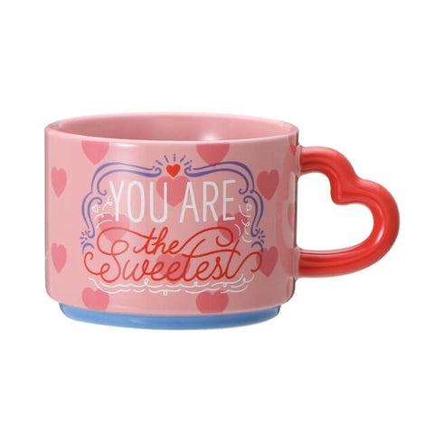 Starbucks Valentine 2022 Stacking Mug Heart Handle Pink 355ml - Japanese Starbucks Mug