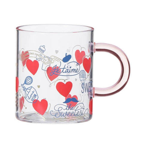 Starbucks Valentine 2022 Heat Resistant Glass Mug 355ml - Japanese Starbucks Glass Mugs