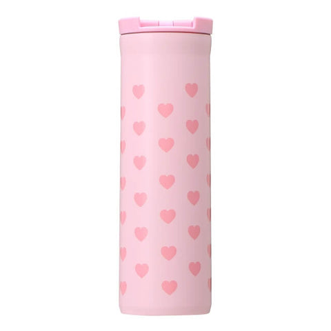 Starbucks Valentine's Day 2022 Stainless Steel Bottle Heart 473ml - Japanese Starbucks Bottles