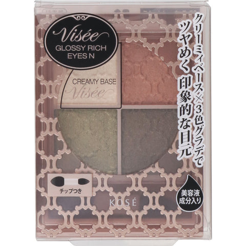 Kosé Visee Glossy Rich Eyes Creamy Base GR-7 Warm Khaki System 4.5g  - Japan Eye Color